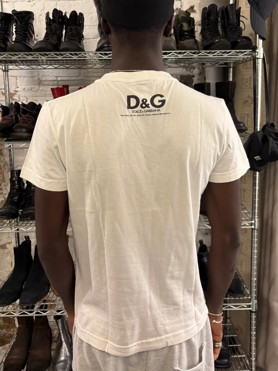 SS2005 Dolce & Gabbana Grey & White Young Men T-Shirt - Image 4