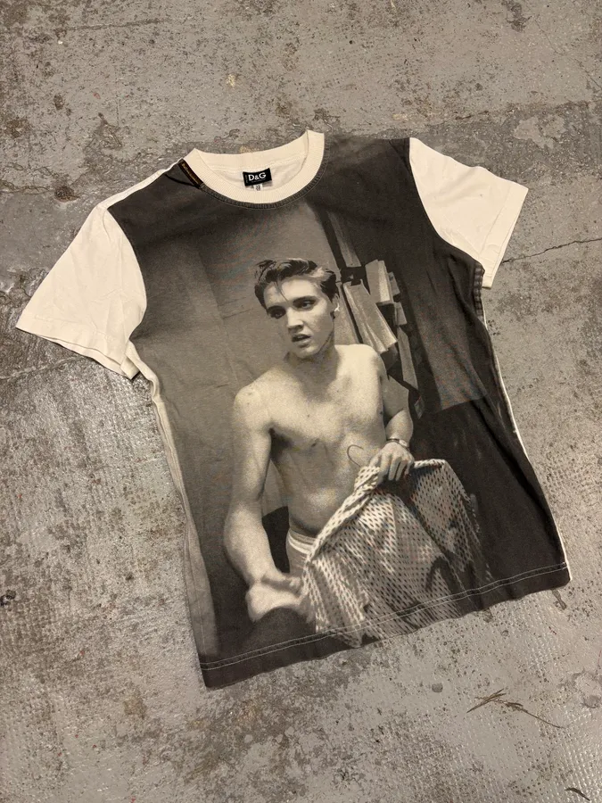 SS2005 Dolce & Gabbana Grey & White Young Men T-Shirt - Image 5