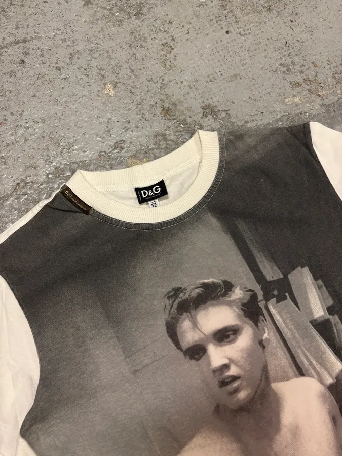 SS2005 Dolce & Gabbana Grey & White Young Men T-Shirt - Image 6