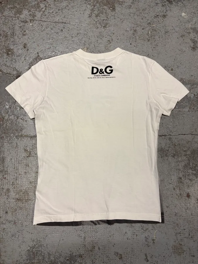 SS2005 Dolce & Gabbana Grey & White Young Men T-Shirt - Image 7