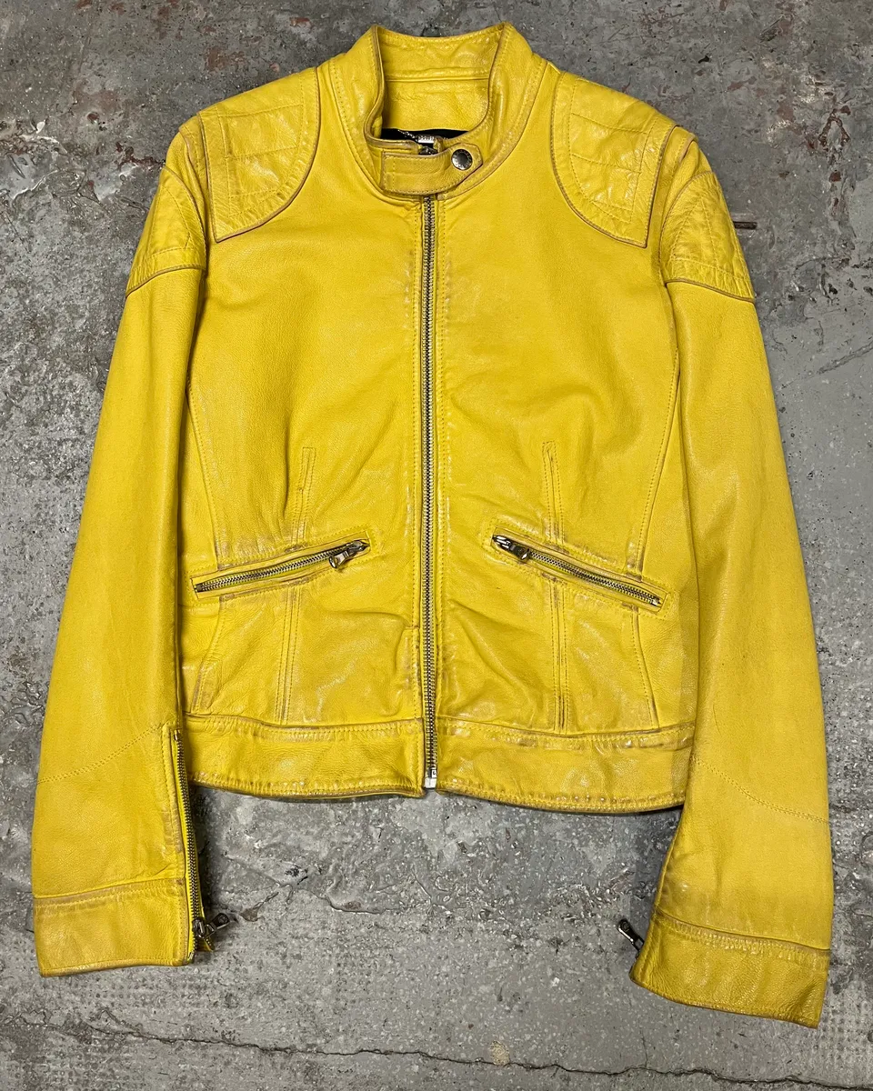 SS2005 Dolce & Gabbana Yellow Goat Leather Jacket