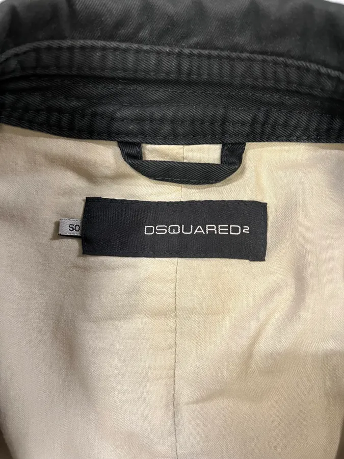 SS2005 Dsquared2 Asymmetrical Biker Black Jacket - Image 9