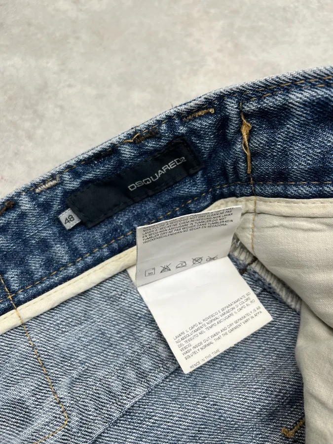 SS2005 Dsquared2 Buckle Loops Blue Denim Jeans - Image 14