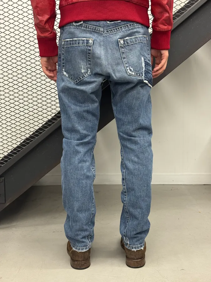 SS2005 Dsquared2 Buckle Loops Blue Denim Jeans - Image 5