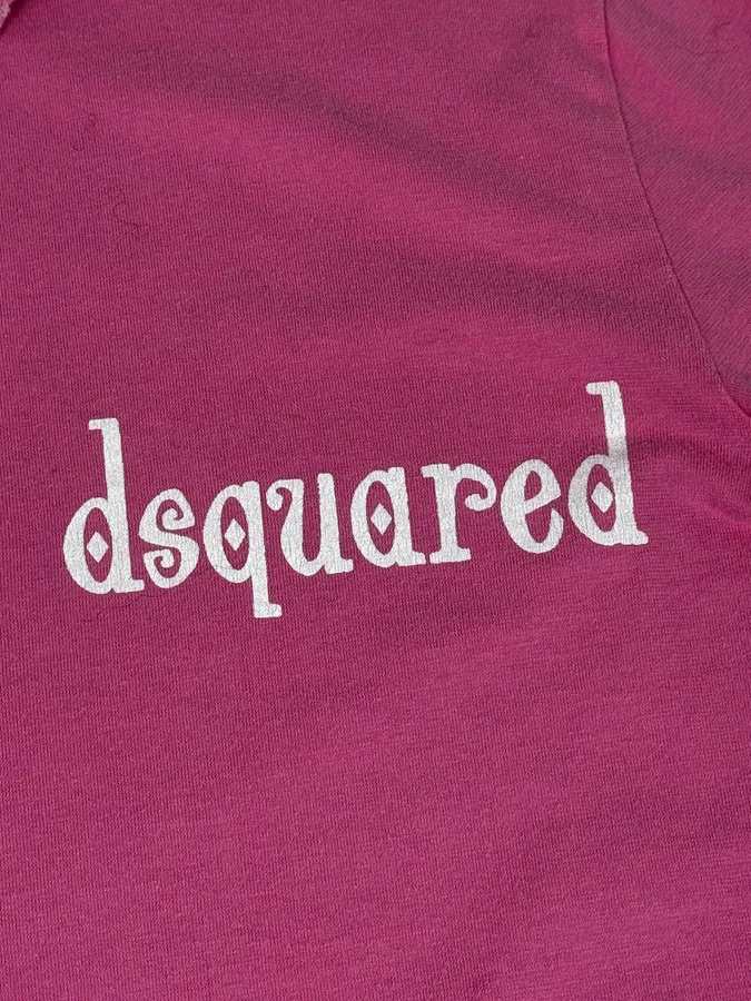 SS2005 Dsquared2 Pink «Mr Catenacci » Print Longsleeve Polo - Image 9