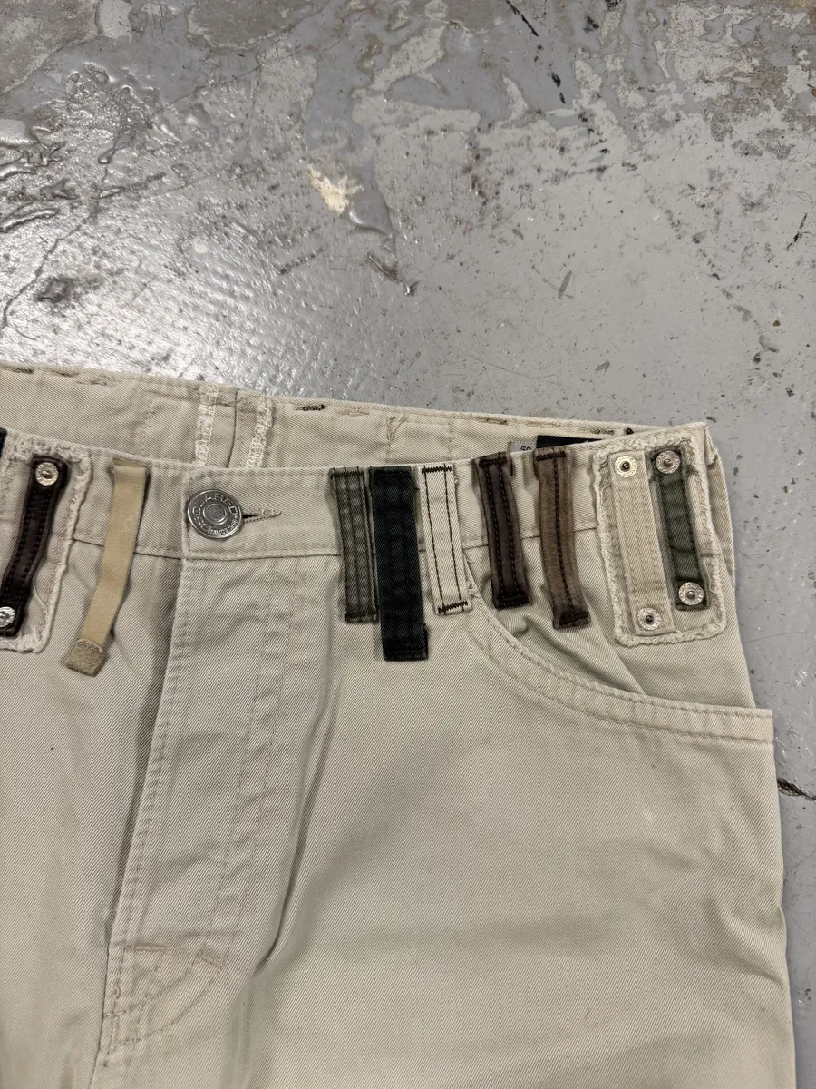 SS2005 Dsquared2 White Multi Belt Loops Pants - Image 5