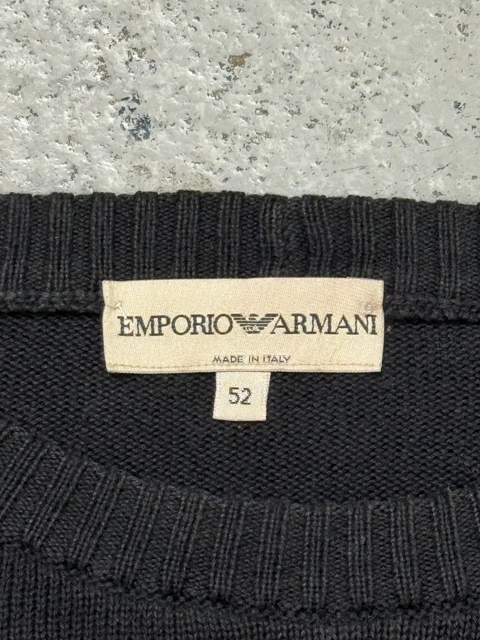 SS2005 Emporio Armani Black Contemporary Lined Sweater - Image 6