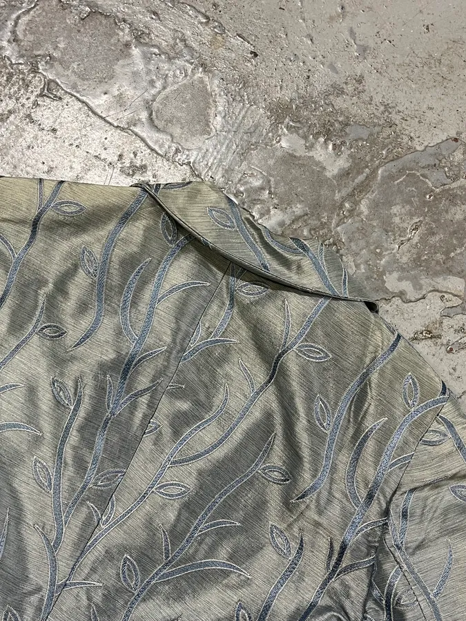SS2005 Emporio Armani Tree Branches Blue Silver Suit Jacket - Image 6
