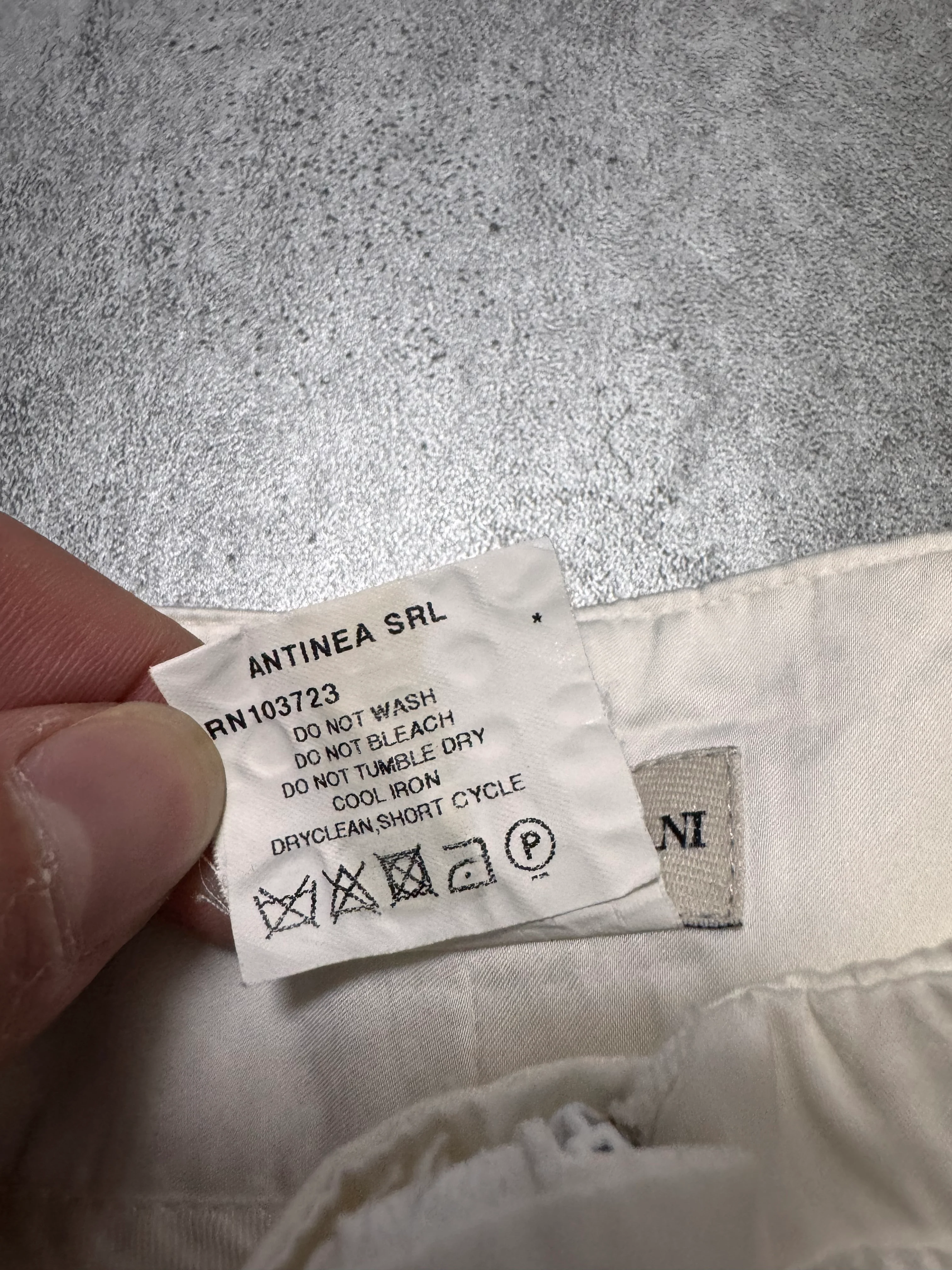 SS2005 Emporio Armani Wide Light White Pants - Image 8