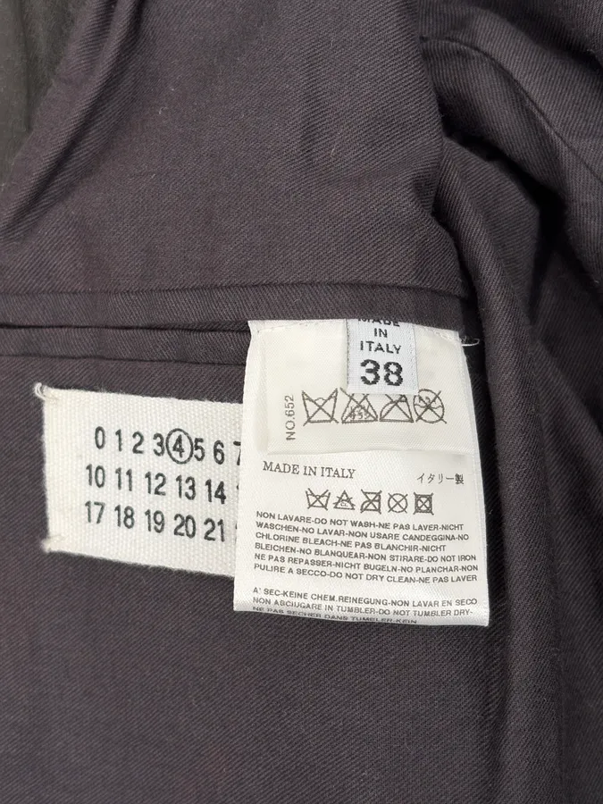 SS2005 Maison Martin Margiela Black 5 Zip Biker Leather Jacket - Image 12