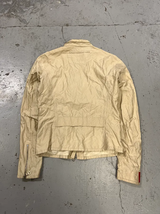 SS2005 Prada Technical Beige Nylon Linea Rossa Jacket - Image 8