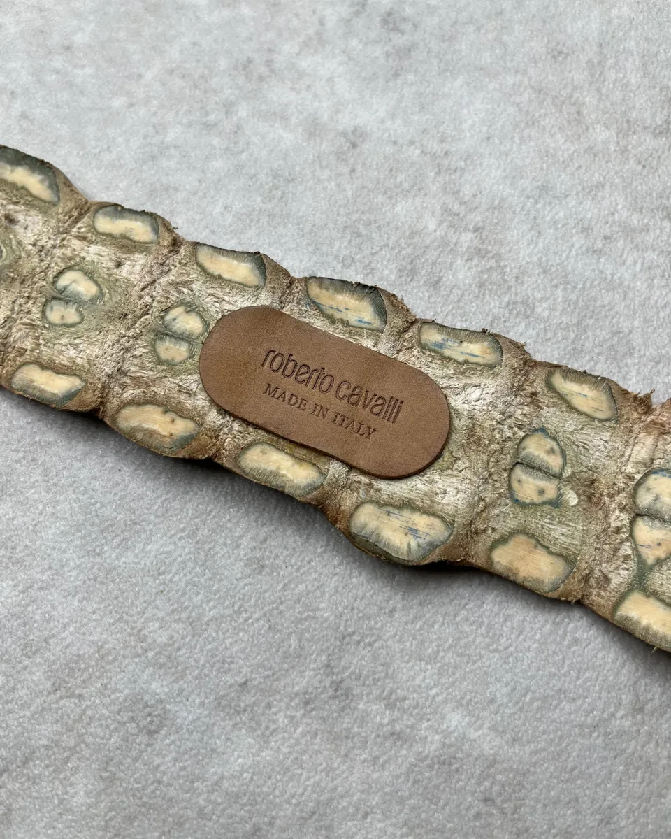 SS2005 Roberto Cavalli Beige Crocodile Bracelet - Image 8