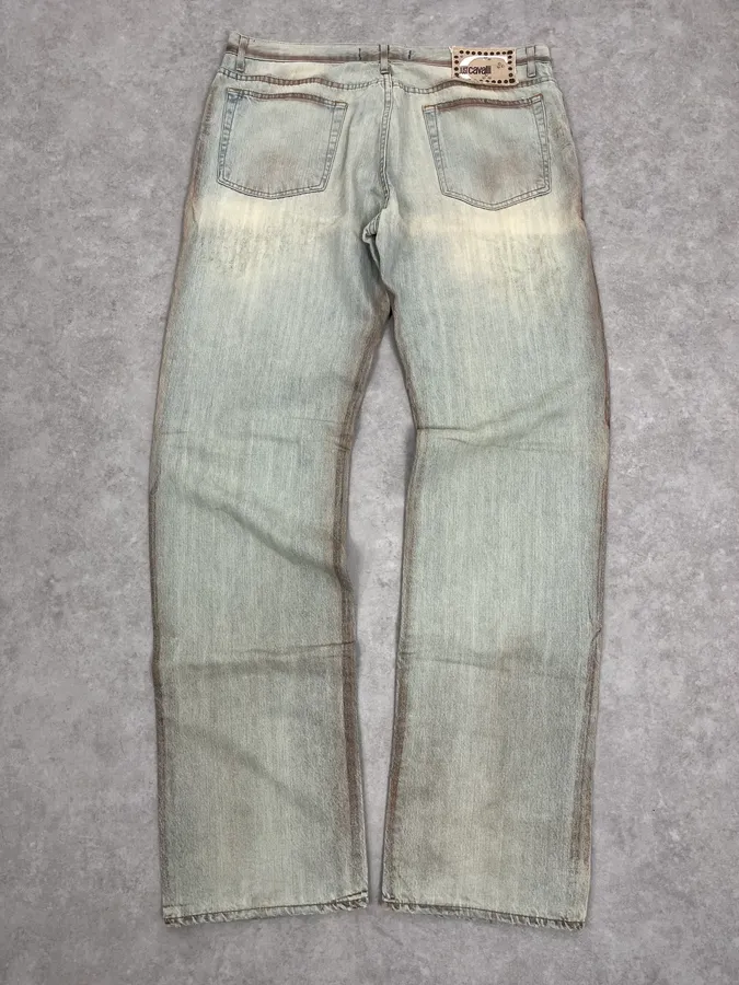 SS2006 Cavalli Light Blue Faded Denim Jeans - Image 7