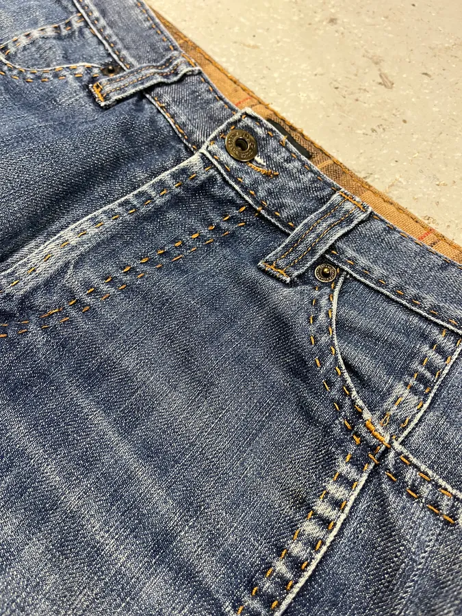 SS2006 Dolce & Gabbana Avant-Garde Blue Twisted Denim Jeans - Image 5