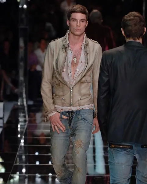 SS2006 Dolce & Gabbana Beige Leather Jacket - Image 2