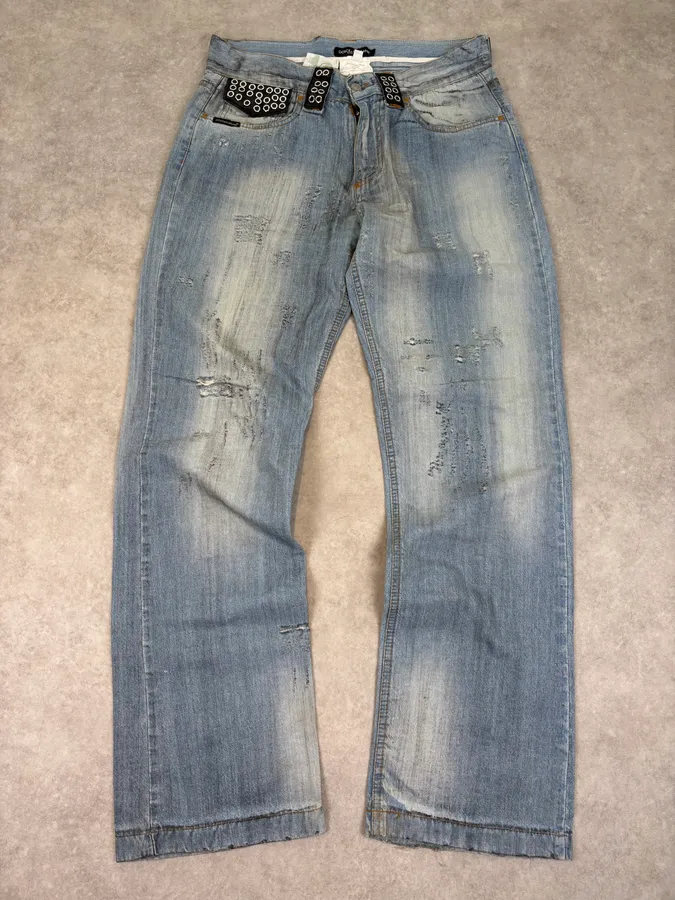 SS2006 Dolce & Gabbana Black Rockstar Faded Denim Jeans - Image 3