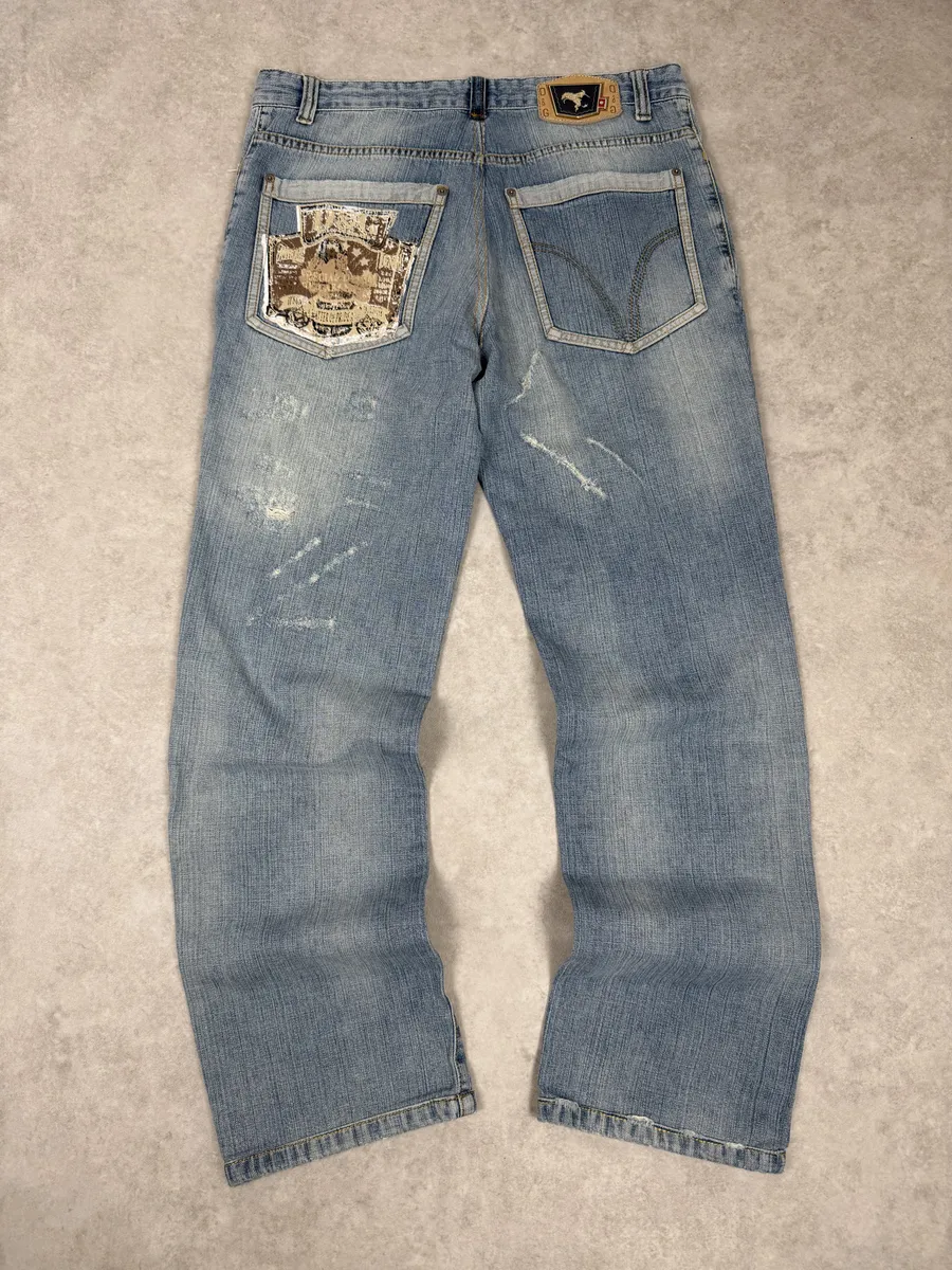 SS2006 Dolce & Gabbana Blue Distressed Contemporary Denim Jeans - Image 4