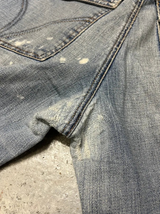 SS2006 Dolce Gabbana Blue Distressed Denim Jeans - Image 8