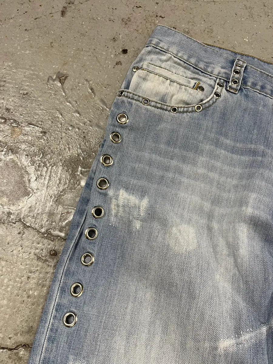 SS2006 Dolce & Gabbana Blue Eyled Denim Jeans - Image 6