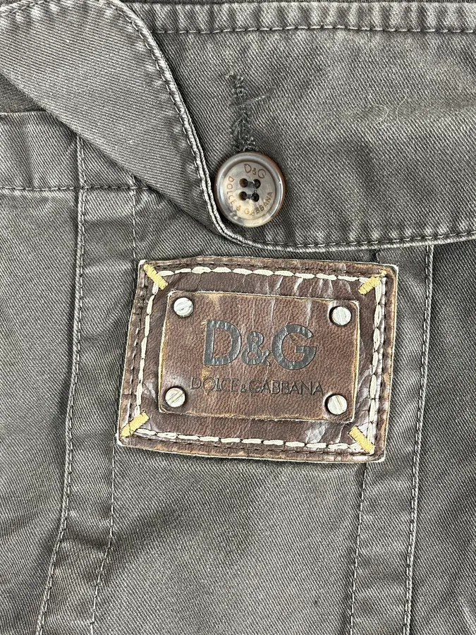 SS2006 Dolce & Gabbana Brown Cargo Jogger Pants - Image 10