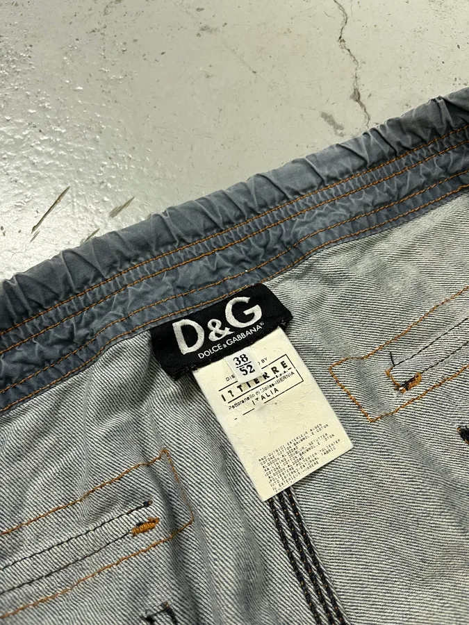 SS2006 Dolce & Gabbana Cargo Fluid Denim Jeans - Image 11