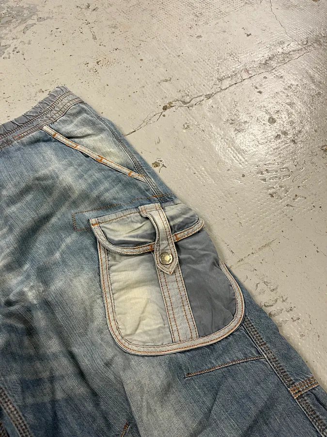 SS2006 Dolce & Gabbana Cargo Fluid Denim Jeans - Image 7