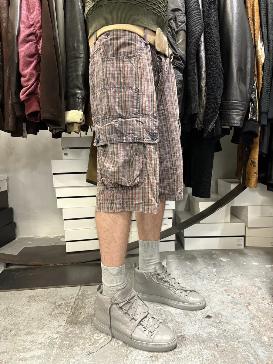 SS2006 Dolce & Gabbana Checked Cargo Shorts - Image 3