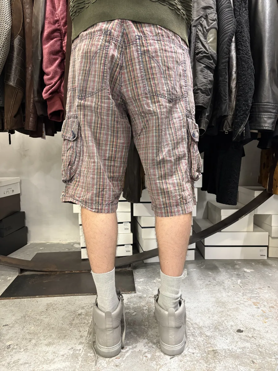 SS2006 Dolce & Gabbana Checked Cargo Shorts - Image 4