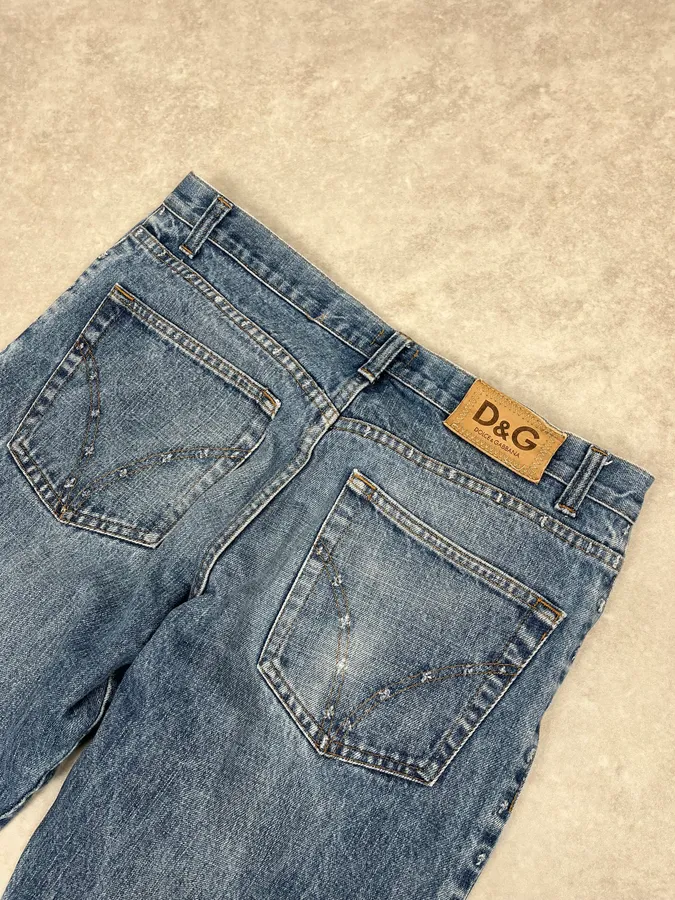 SS2006 Dolce & Gabbana Classic Blue Denim Jeans - Image 8