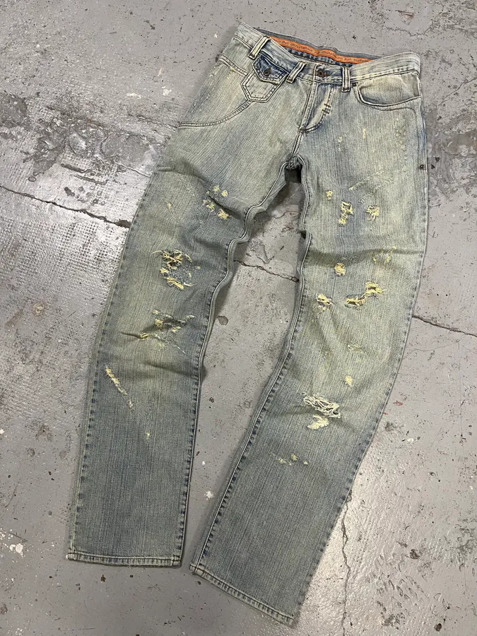 SS2006 Dolce & Gabbana Distressed Blue Denim Jeans - Image 6