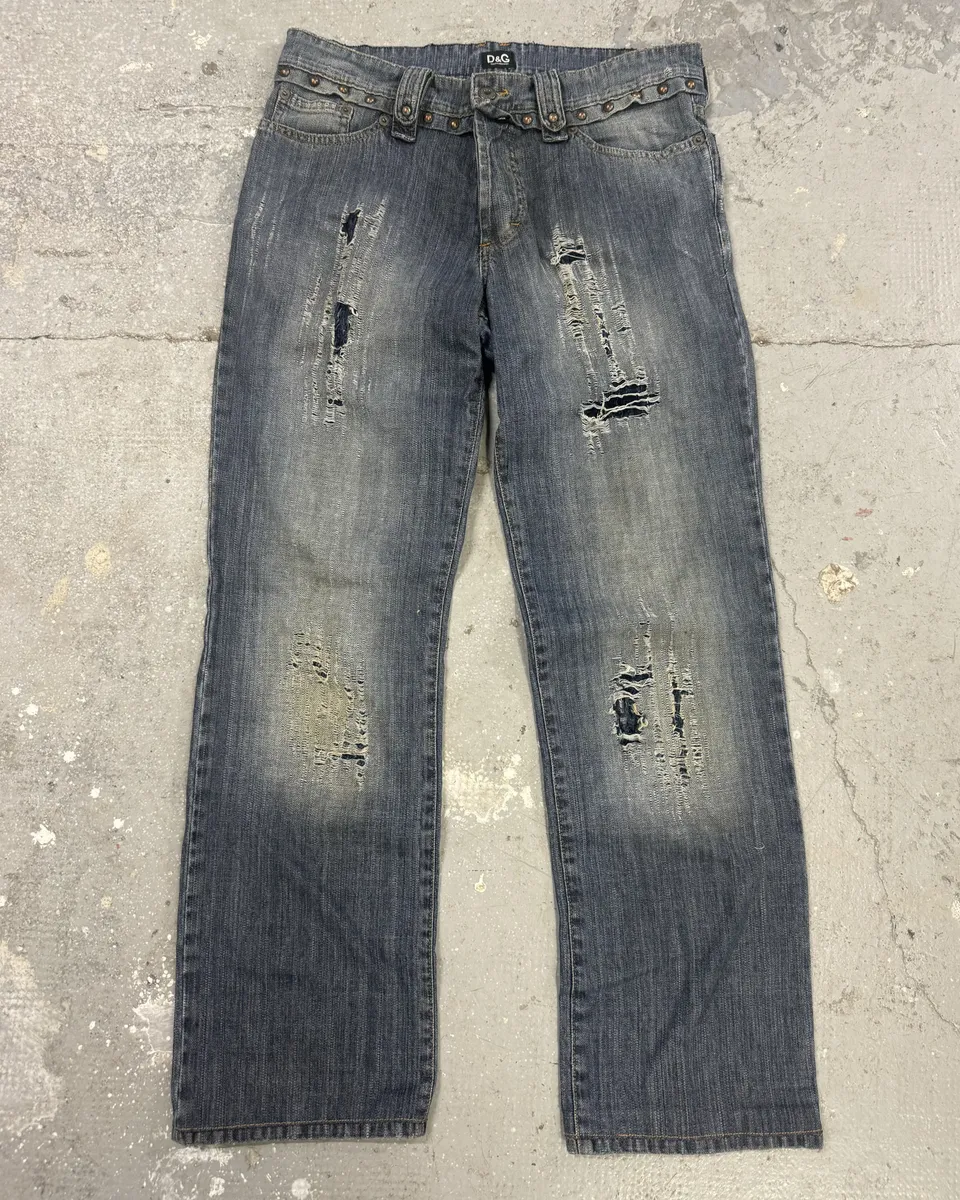 SS2006 Dolce & Gabbana Distressed Denim Jeans
