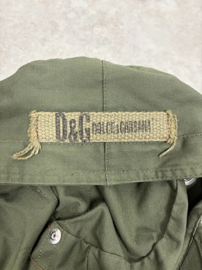 SS2006 Dolce & Gabbana Khaki Green Cargo Cap - Image 6