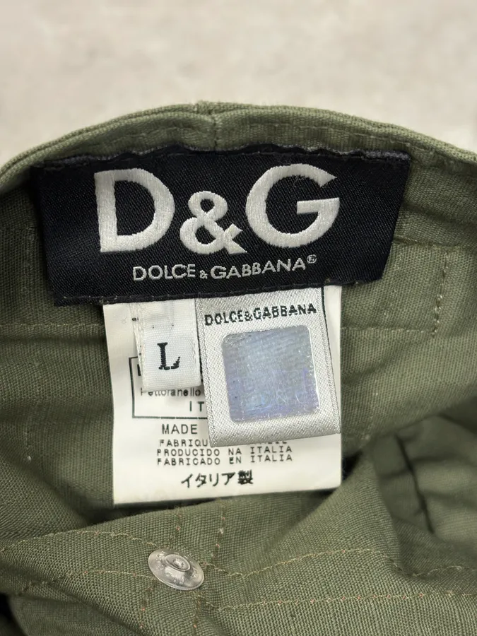 SS2006 Dolce & Gabbana Khaki Green Cargo Cap - Image 7
