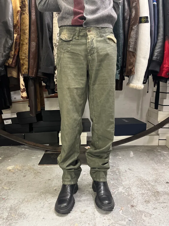 SS2006 Dolce & Gabbana Olive Green Pants - Image 2