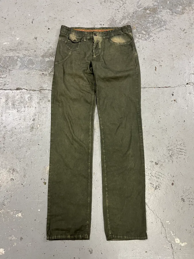 SS2006 Dolce & Gabbana Olive Green Pants - Image 3