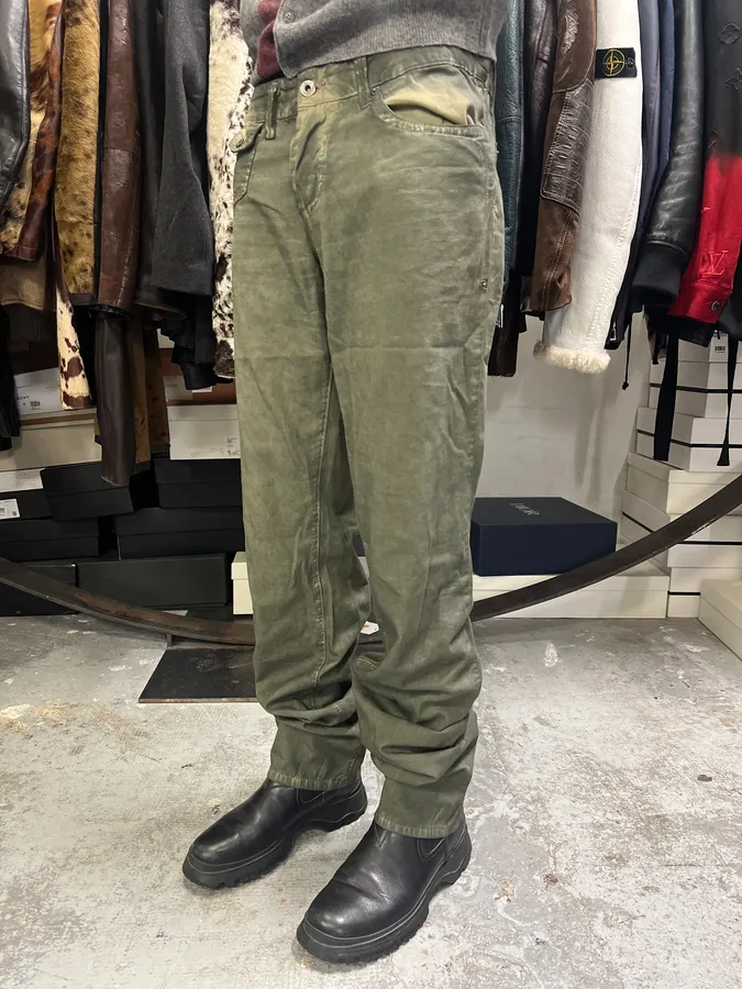 SS2006 Dolce & Gabbana Olive Green Pants - Image 5