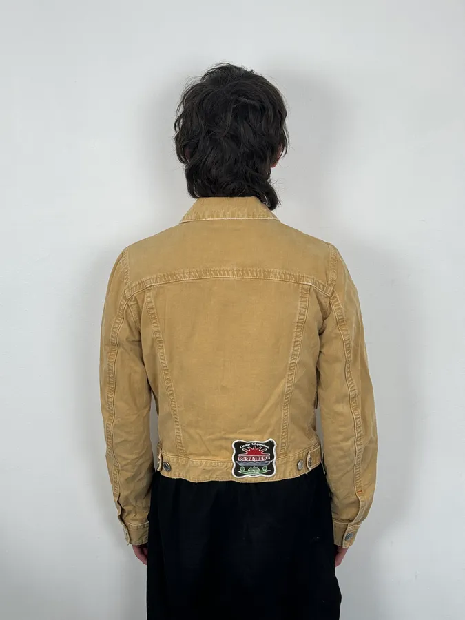 SS2006 Dsquared2 Beige Trucker Jacket - Image 3