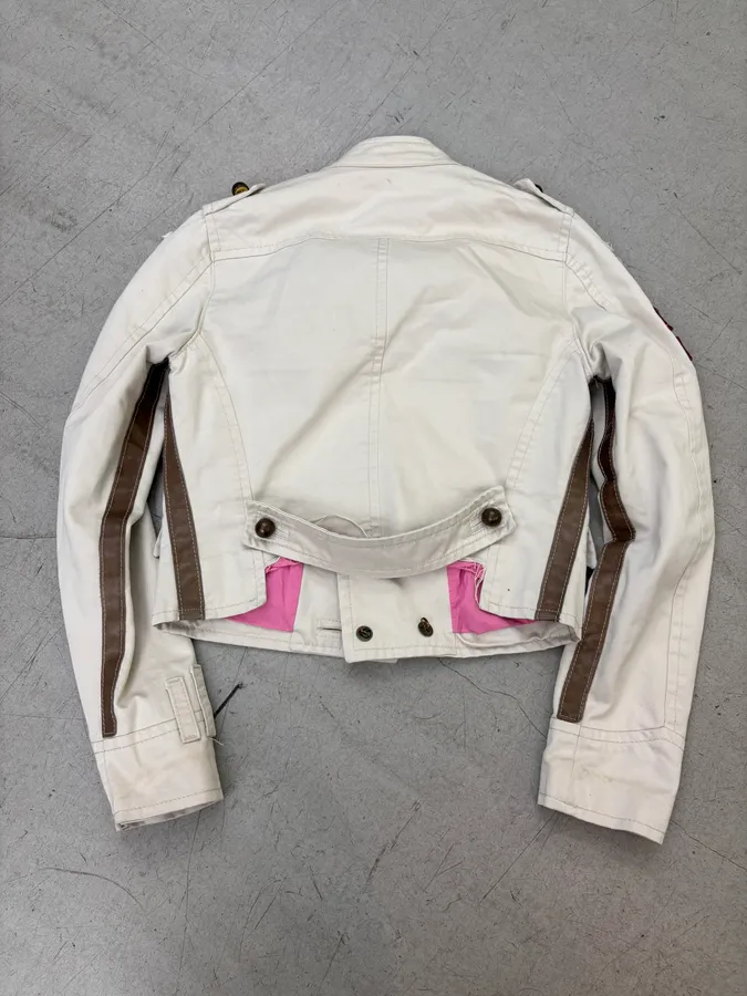 SS2006 Dsquared2 White Buttoned Officer Jacket - Image 5