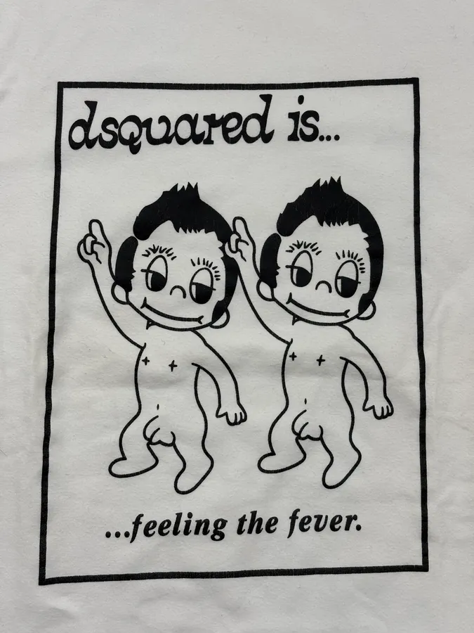 SS2006 Dsquared2 White Naked Figures T-Shirt - Image 7