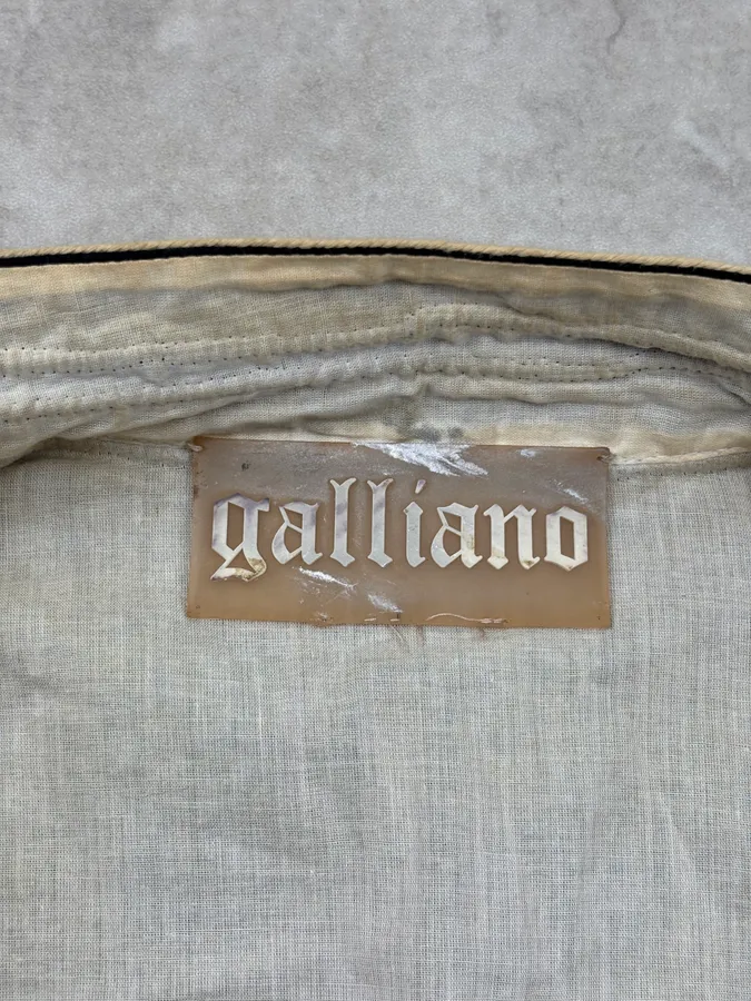 SS2006 John Galliano Navy Embroidered Officer Napoleon Buttoned Vest - Image 12