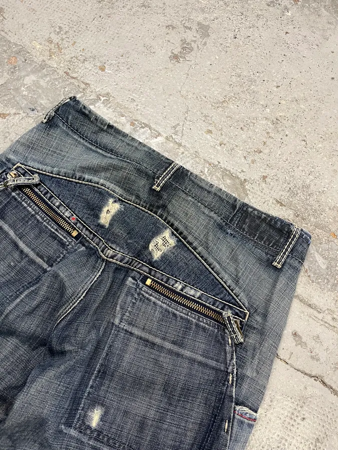SS2006 Marithé + François Girbaud Blue Faded Denim Jeans - Image 8