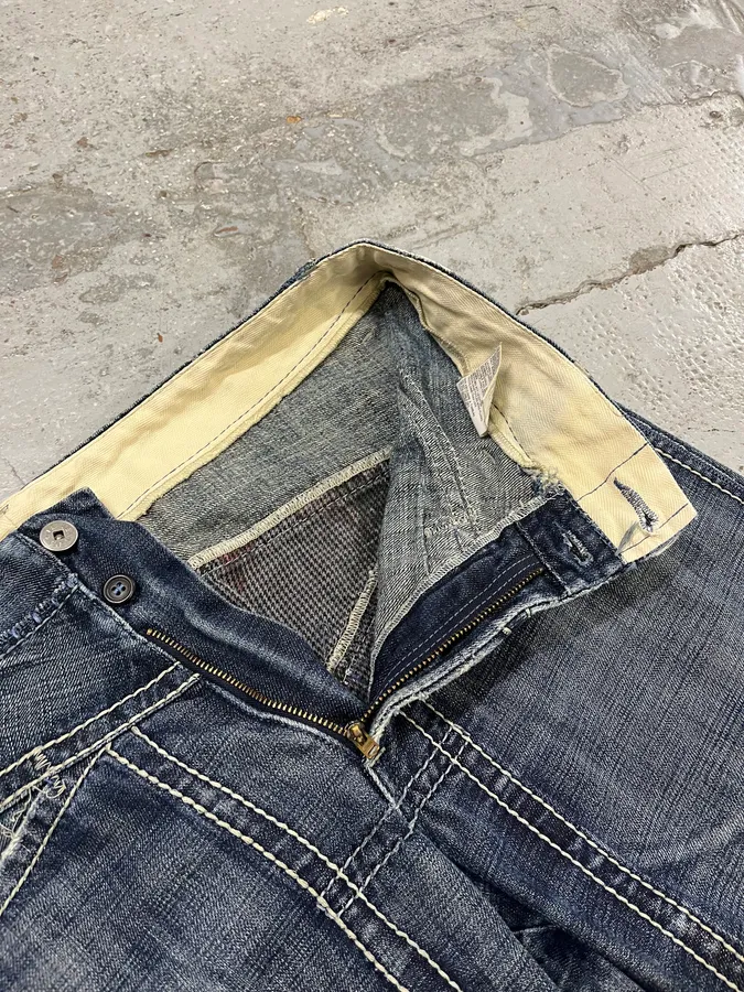 SS2006 Marithé + François Girbaud Blue Faded Denim Jeans - Image 9
