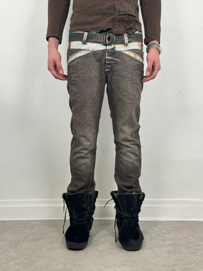 SS2006 Marithé + François Girbaud Grey Faded Relaxed Pants - Image 2