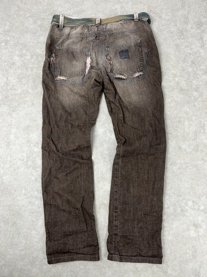 SS2006 Marithé + François Girbaud Grey Faded Relaxed Pants - Image 8
