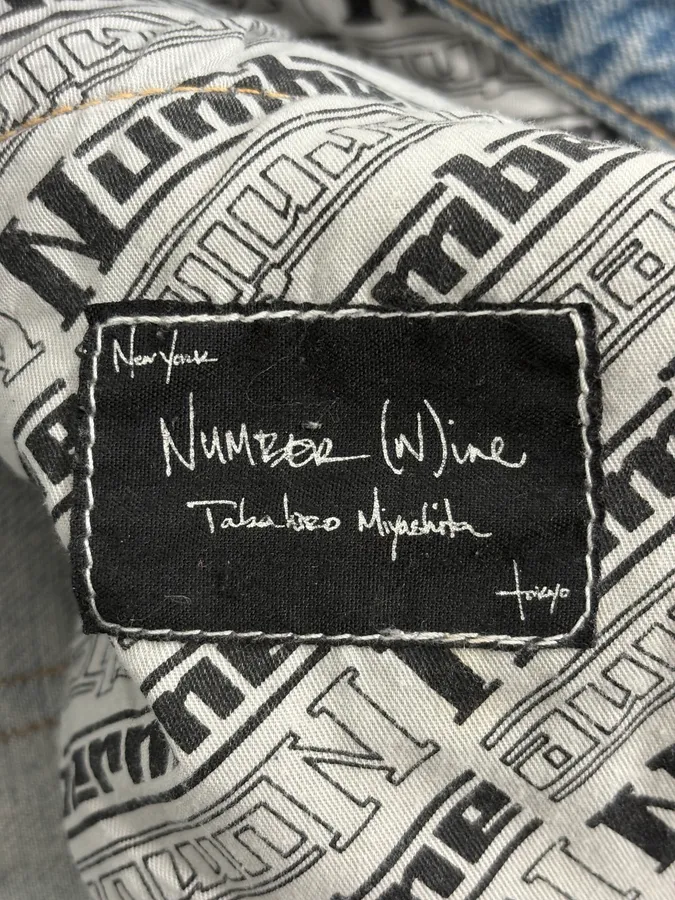 SS2006 Number (N)ine Paint Splatter Denim Jeans - Image 12
