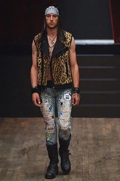 SS2006 Number (N)ine Paint Splatter Denim Jeans - Image 2