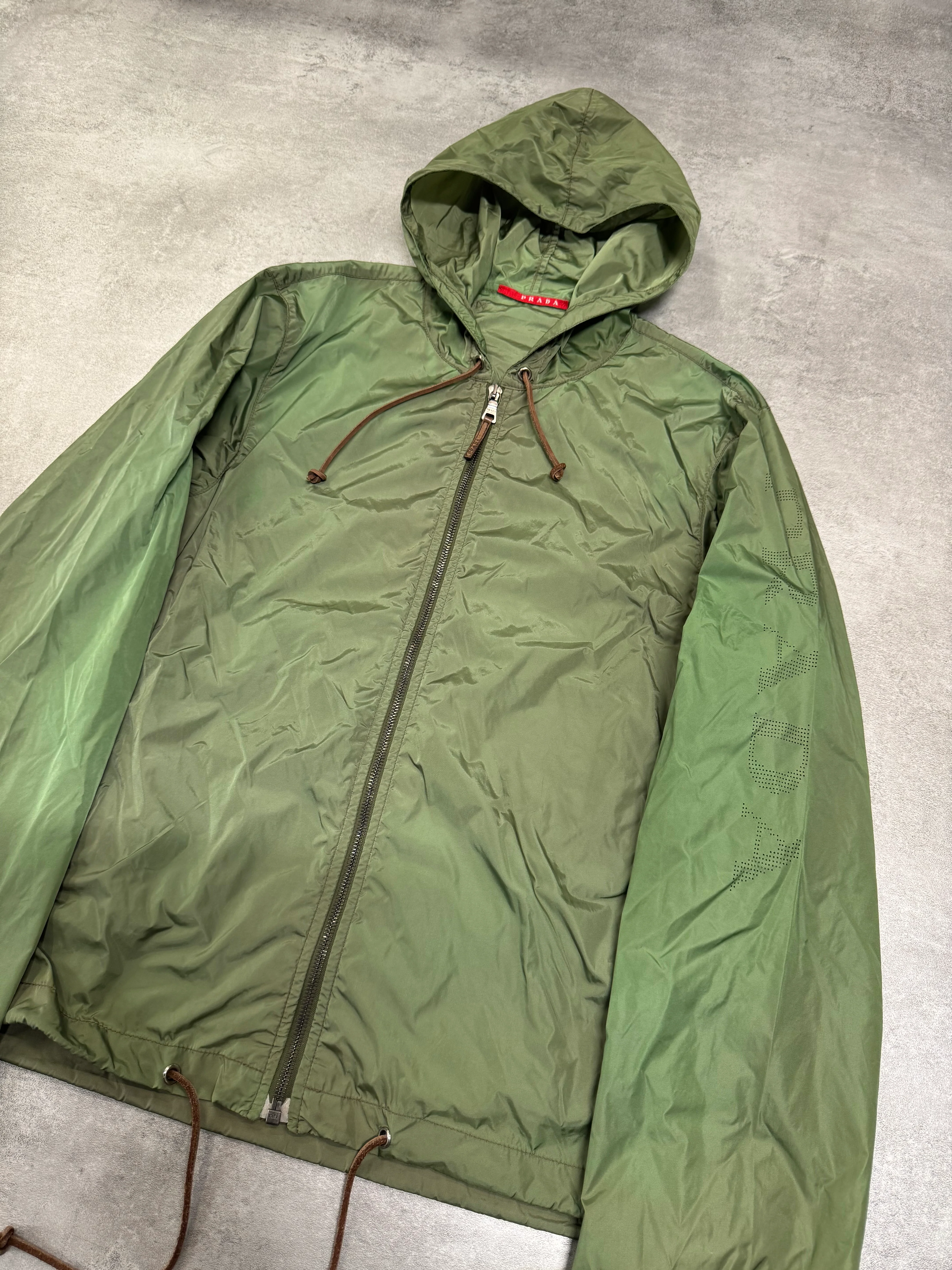 SS2006 Prada Green Nylon Light Jacket - Image 3