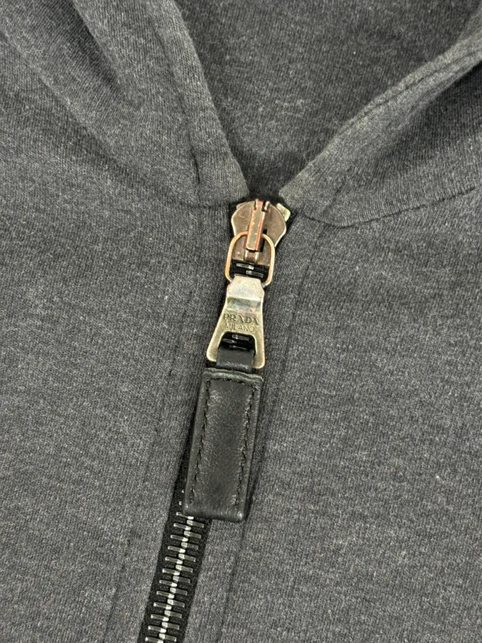 SS2006 Prada Grey Padded Zip-up Hoodie - Image 10