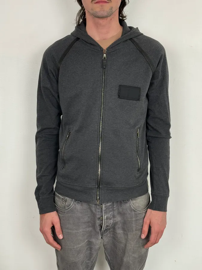 SS2006 Prada Grey Padded Zip-up Hoodie - Image 3