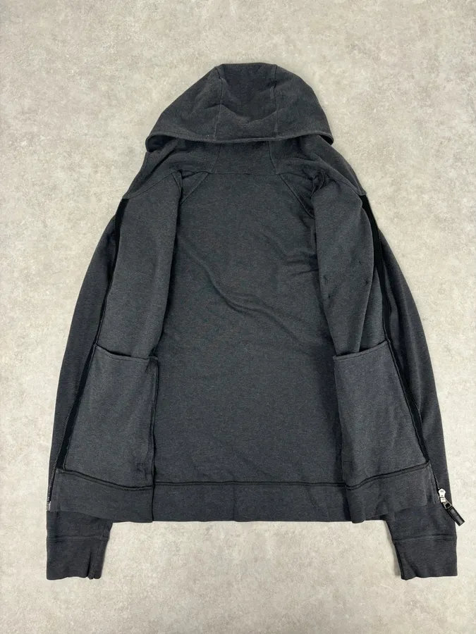 SS2006 Prada Grey Padded Zip-up Hoodie - Image 8